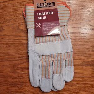 Black Canyon‎ Leather and Canvas Work Gloves